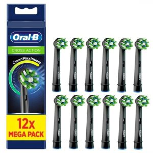 Home Oral-B CrossAction zwart opzetborstel met 12 stuks in verpakking, onderdeel van verschillende opzetborstels vergelijking